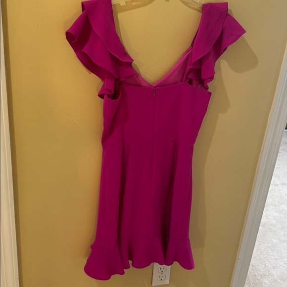 TCEC Fuchsia Ruffle Mini Dress - Picture 2 of 3